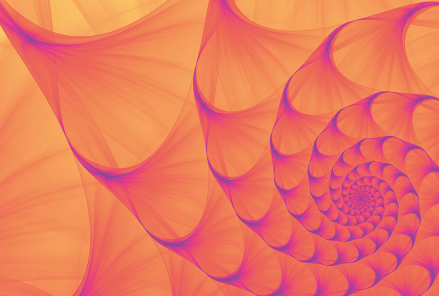 Orange and purple shell pattern