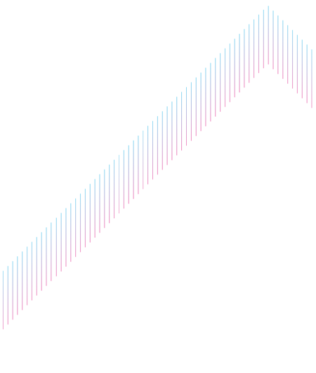 Line made from blue and purple dashes