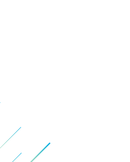 Three green and blue left sided dashes