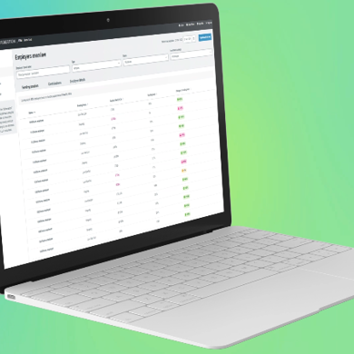 Image of computer screen with Hymans Robertson digital portal Frontier on the screen
