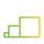 Green and yellow icon of a bar chart